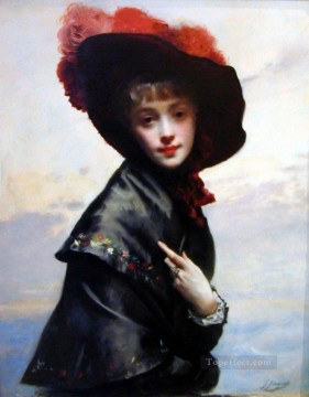 Gustave Jacquet Painting - Retrato de dama La Coquette Gustave Jean Jacquet